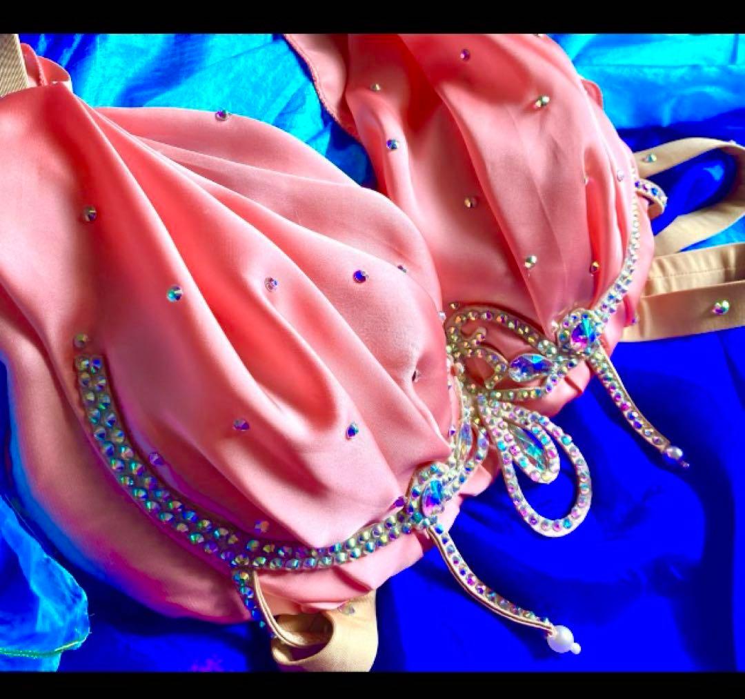 ❣️限定セール❣️新品 豪華ベリーダンス衣装 ベールスリーブ付ブラ＆スリットスカート