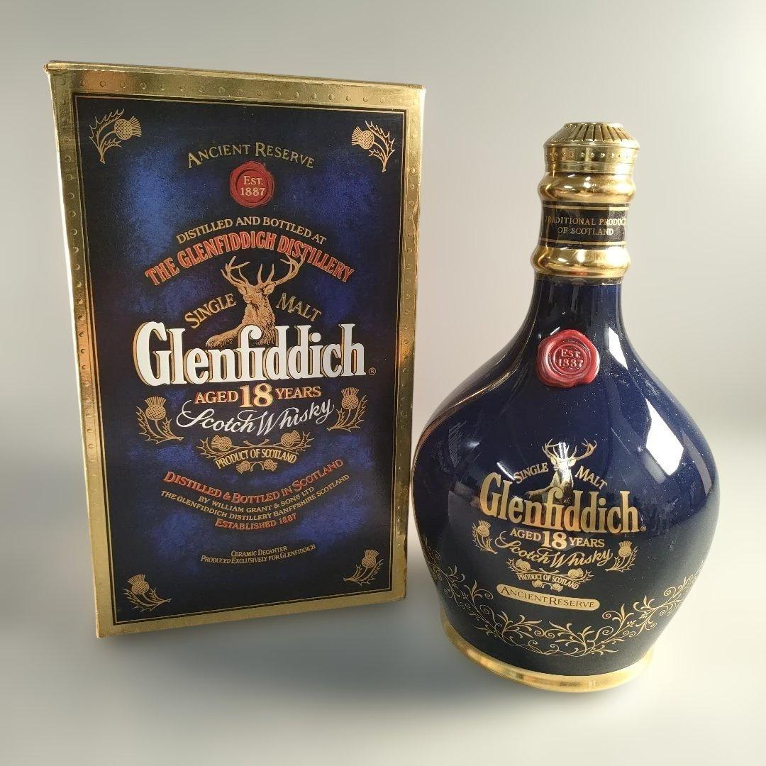 A1347-6/グレンフィディック18年/ブルー陶器ボトル/スコッチウイスキー/