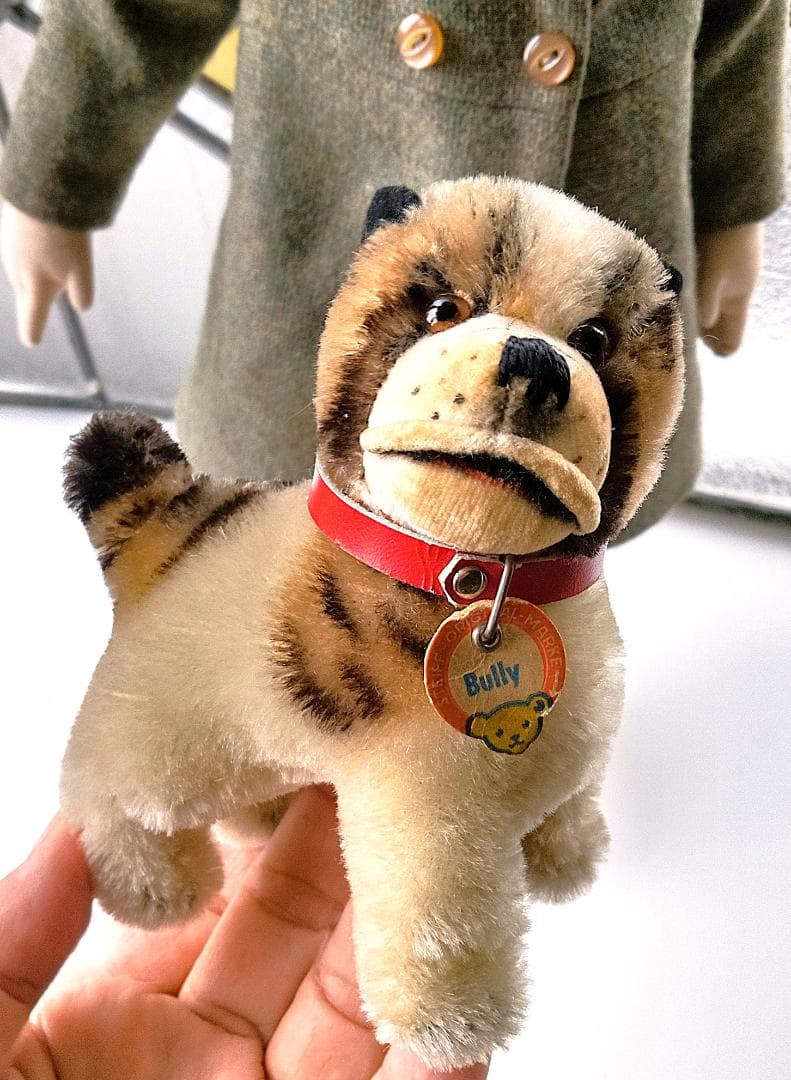 きっとあの子のお友達　仔犬のブリー　ビンテージ　シュタイフ　ブルドッグ