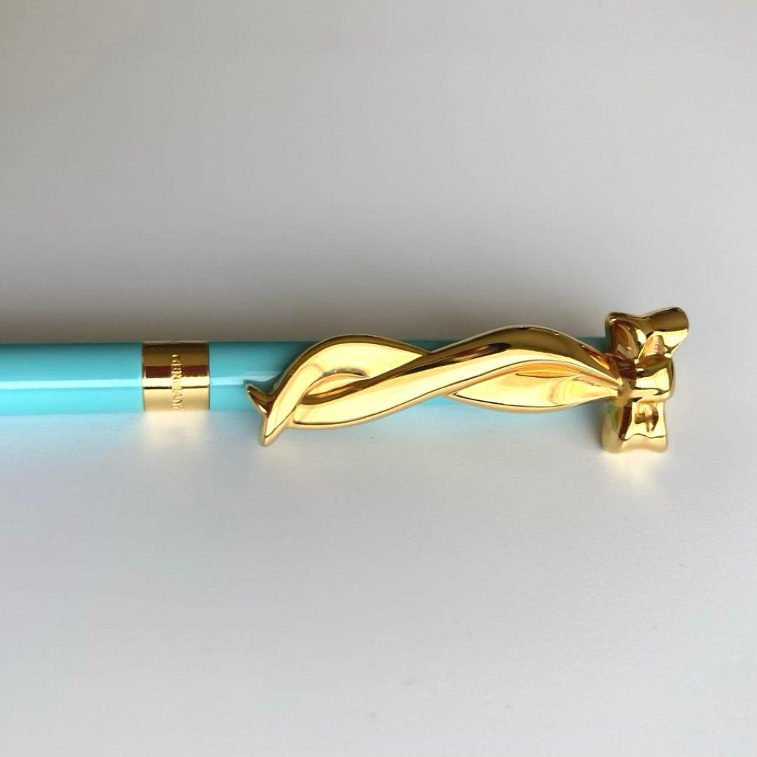 美品【正規品替芯付】 Tiffany&Co. ボールペン リボン ティファニー
