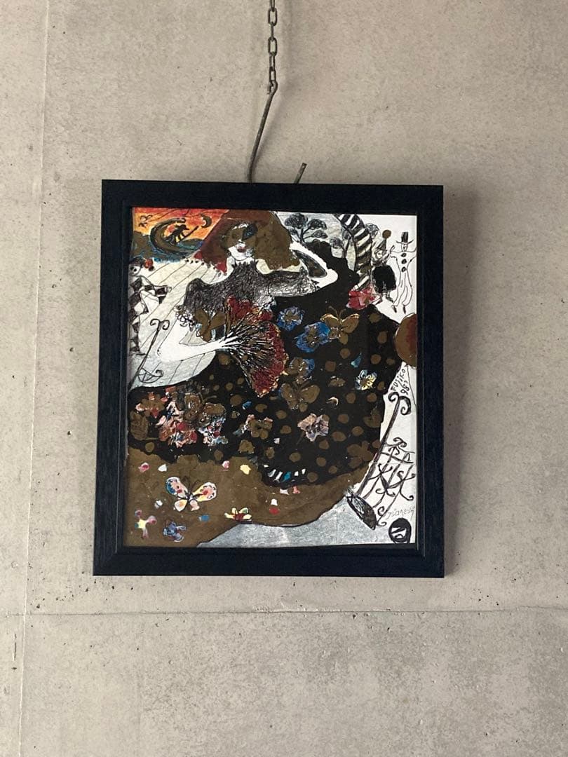 フジ子・ヘミング　アート 絵画　ベニスのカーニバル　フジコヘミング 額装 サイン