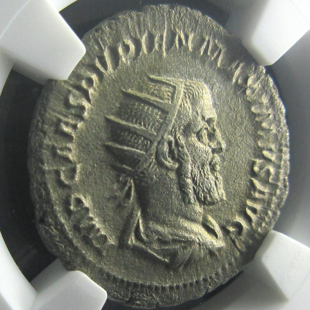 古代ローマ プピエヌス ダブルデナリウス 銀貨 NGC アンティーク 