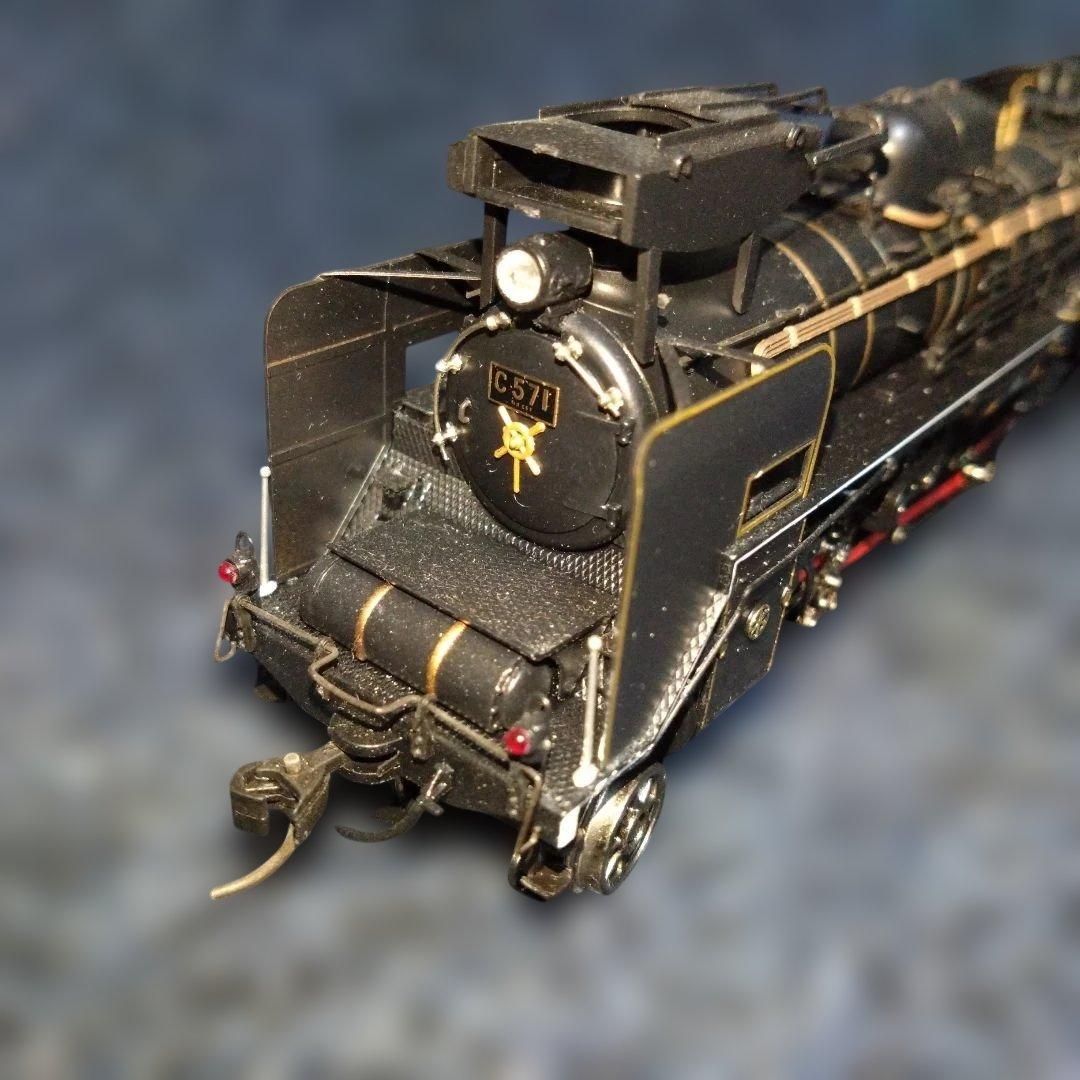 HOゲージ　天賞堂　C57 1　蒸気機関車　展示ケース付き　中古品　やまぐち号