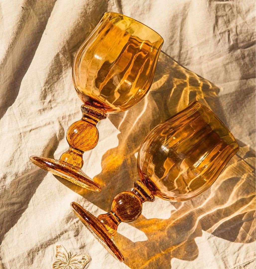 Old sea Antique wineglass アンティークワイングラス