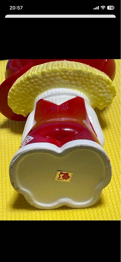 内藤ルネ　陶器　靴ベラ入れ？　23センチくらい　昭和レトロ