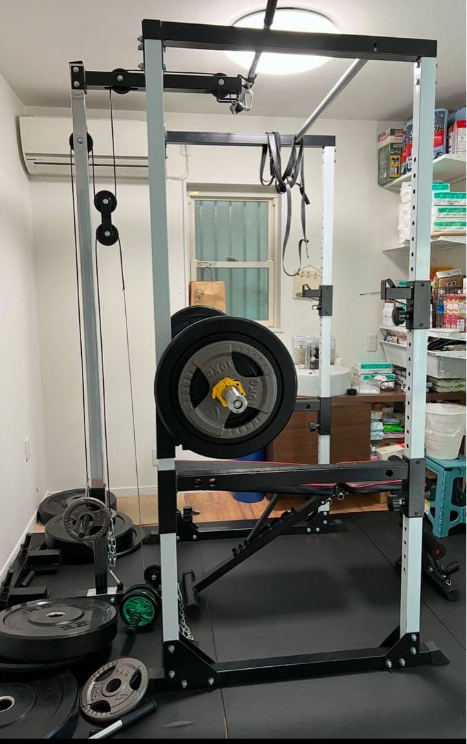 【引取限定特価】パワーラック&バーベル&ベンチ込み込みセット