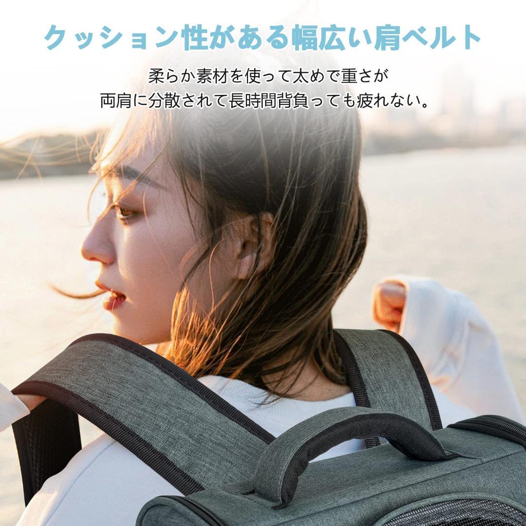 ペットキャリー 折り畳み式 愛犬も安心 カーテン付き リュック