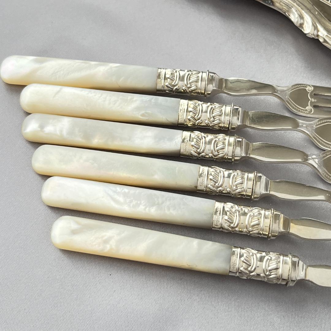 【Allen & Darwin】【白蝶貝】ビクトリアンのパストリーセット12本