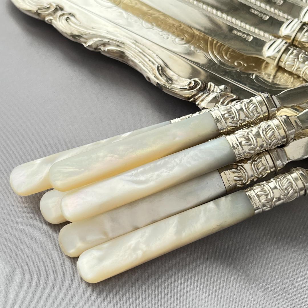 【Allen & Darwin】【白蝶貝】ビクトリアンのパストリーセット12本