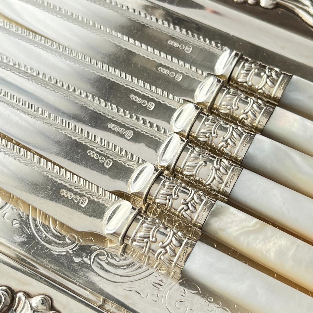 【Allen & Darwin】【白蝶貝】ビクトリアンのパストリーセット12本