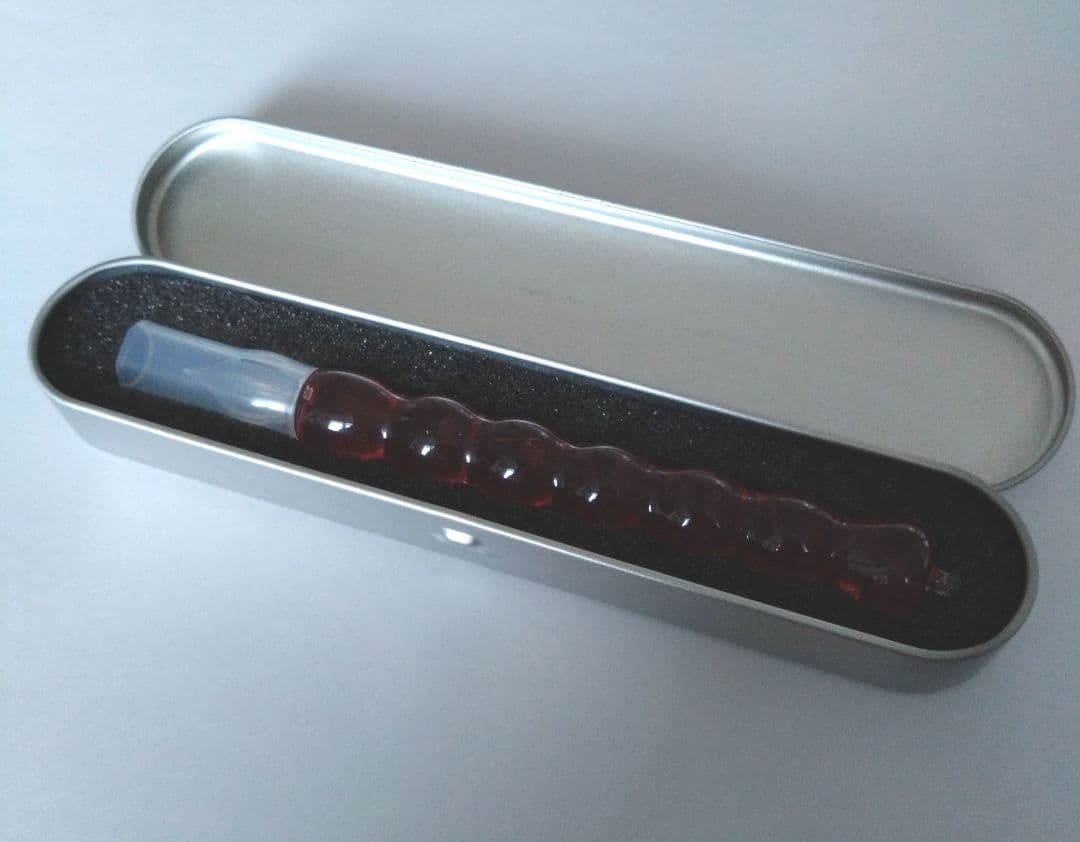 津軽びいどろ りんご ガラスペン メタルケース付き