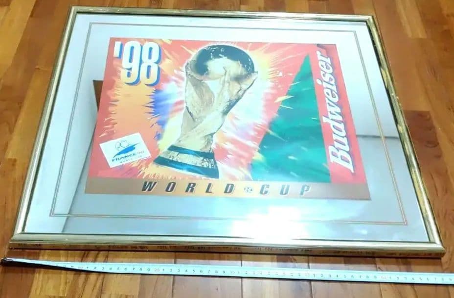 サッカー　フランス　ワールドカップ　バドワイザー　パブミラー　インテリア　ピンズ