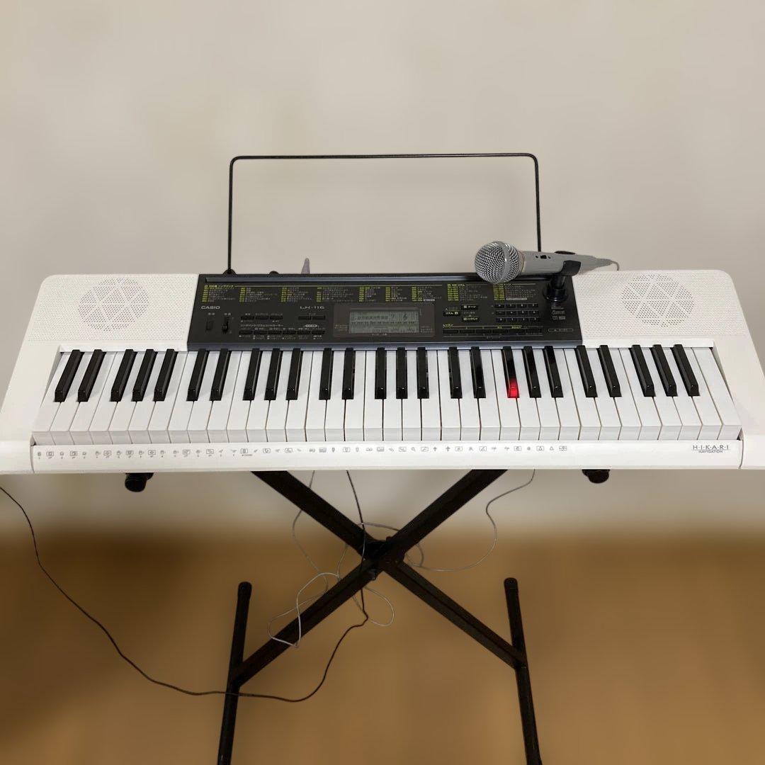 CASIO 光ナビゲーションキーボード 61鍵盤 LK-116 スタンド付き