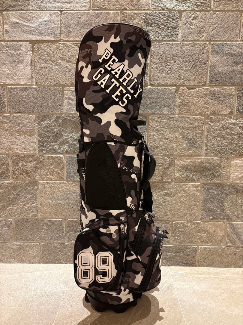 【大人気完売品】PEARLY GATES ブラックカモフラージュ キャディバッグ