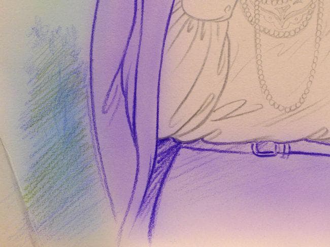 イラスト原画　塚本馨三　 「パリ」