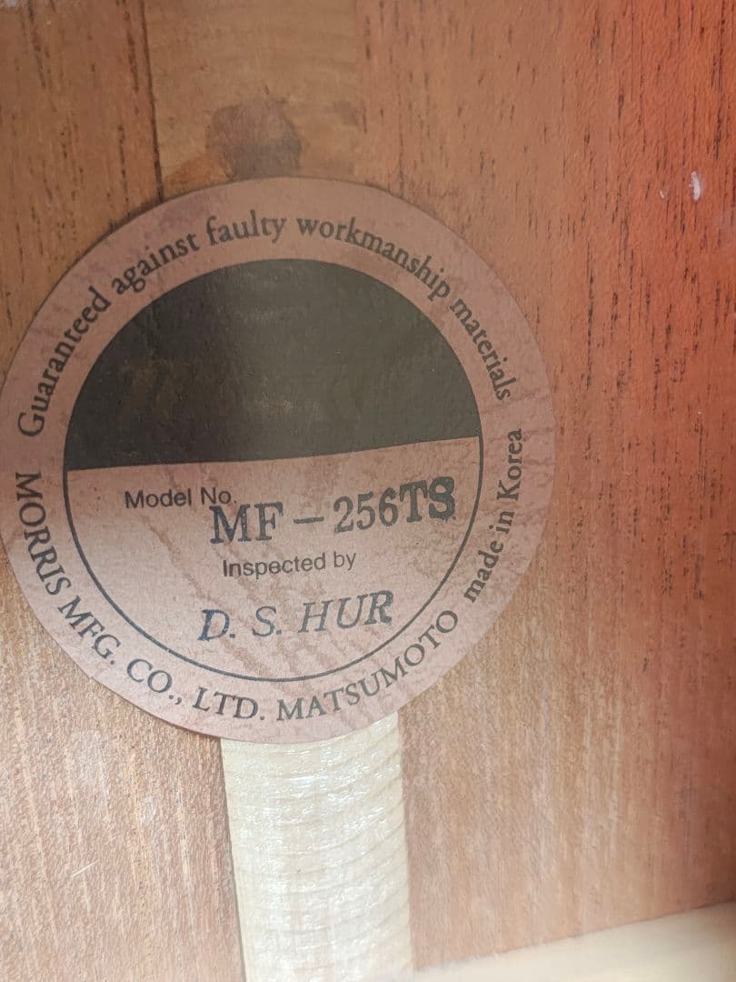 美品 MORRIS MF-２５６ＴＳ 1980年代 PU付エレアコ 25000円