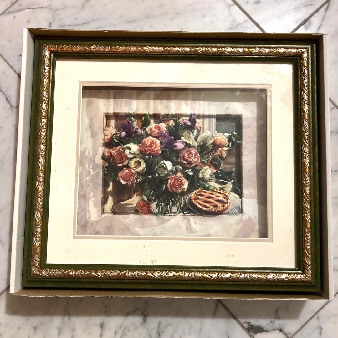 シンセリティ　シャドウボックス　薔薇の花にアップルパイ　アンティークグリーン