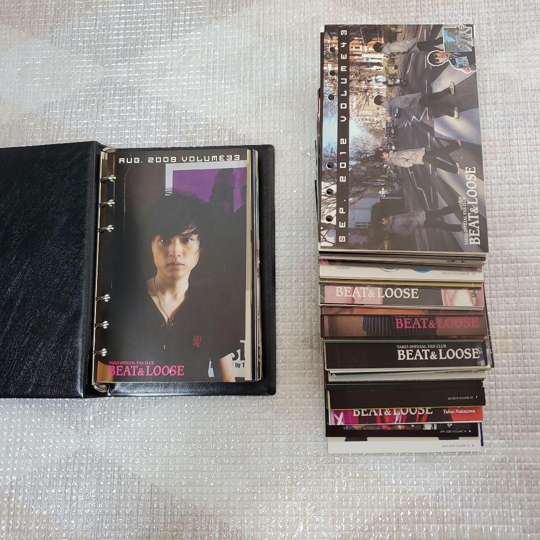 【綺麗・非売品 】中島卓偉 TAKUI ファンクラブ会報No.33～75 セット