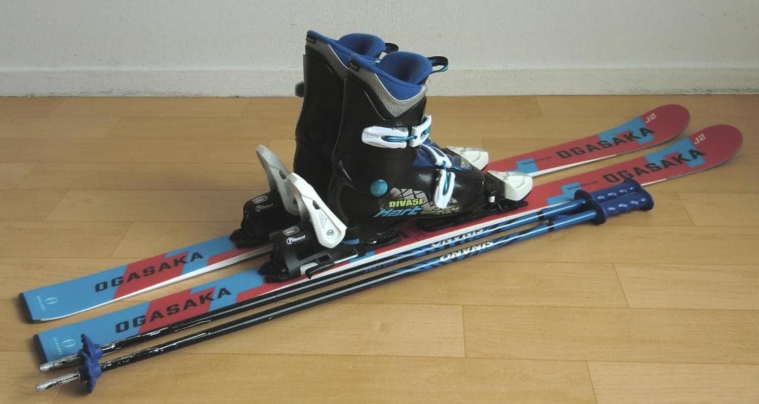 ■■送料無料■OGASAKA■子供用スキーセット■板120■WAX済■■