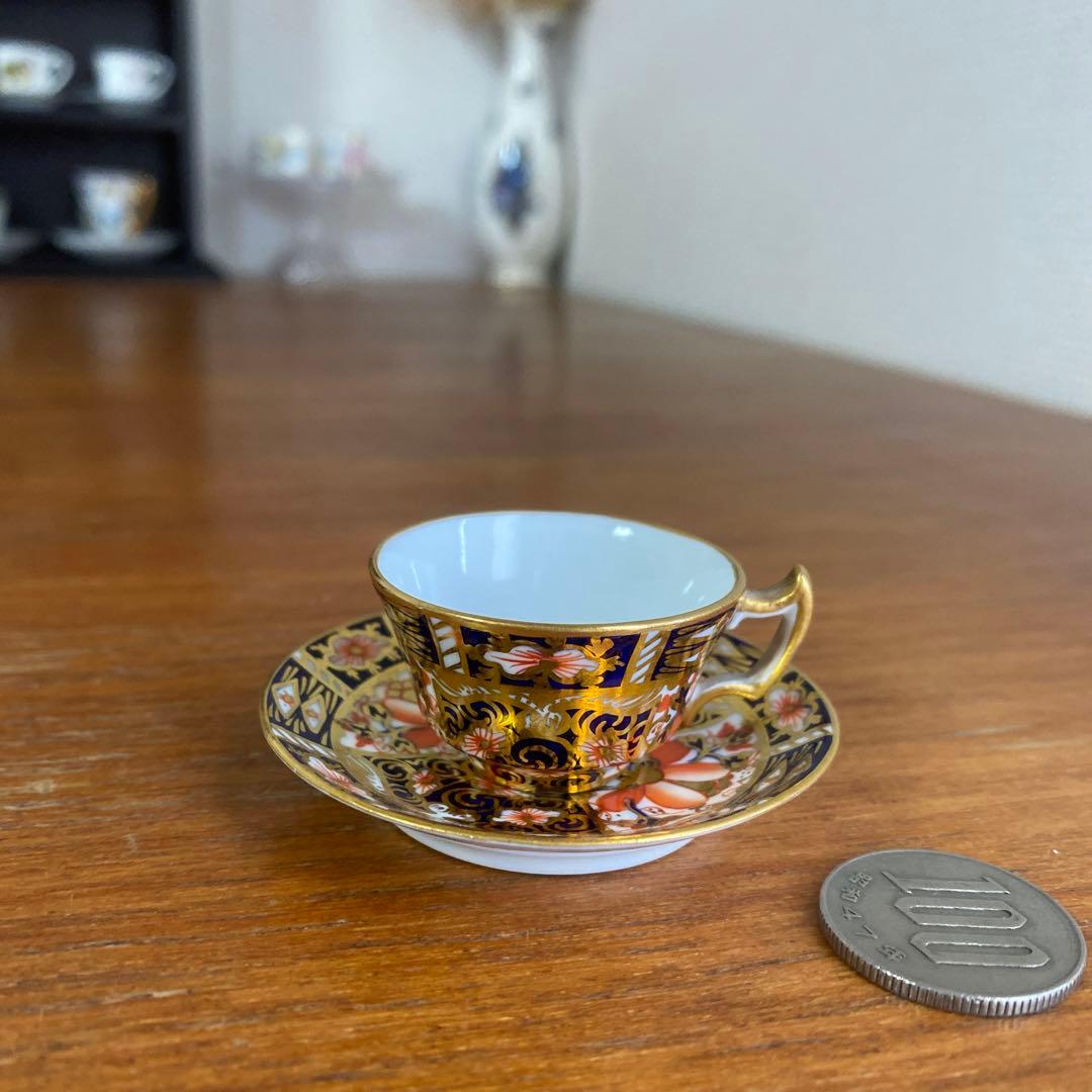 ロイヤルクラウンダービー イマリ ミニチュア　カップ　ソーサー　伊万里