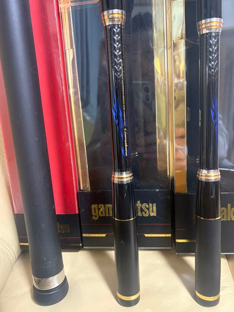 がまかつ　がま磯　アテンダーⅡ 2本 たもの柄セット　サンライン　釣研　釣武者