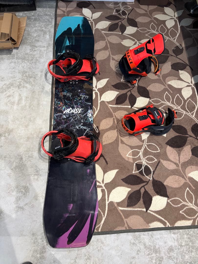 FLUX RK M/Lスノボビンディング オレンジ　グラトリ