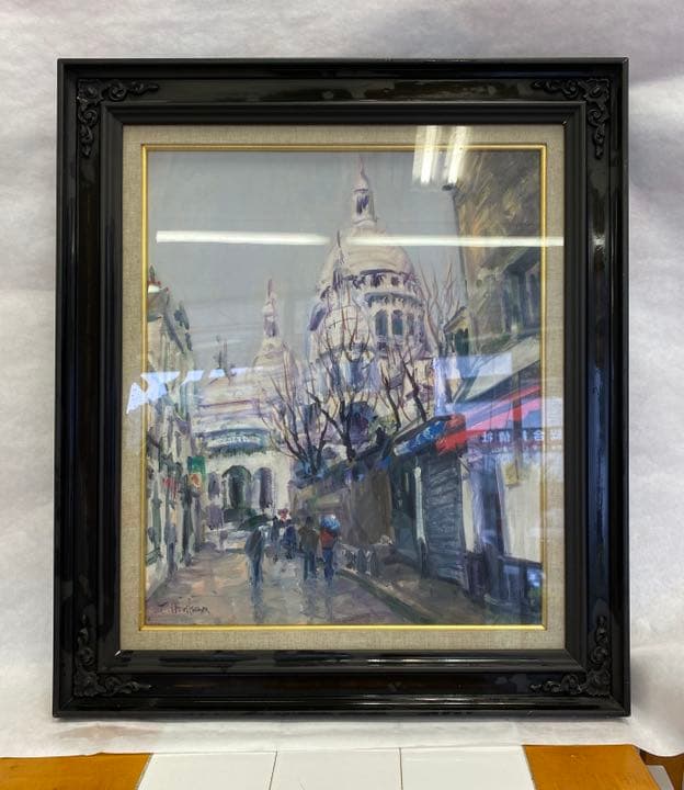 絵画　油画　堀川武　モンマルトル