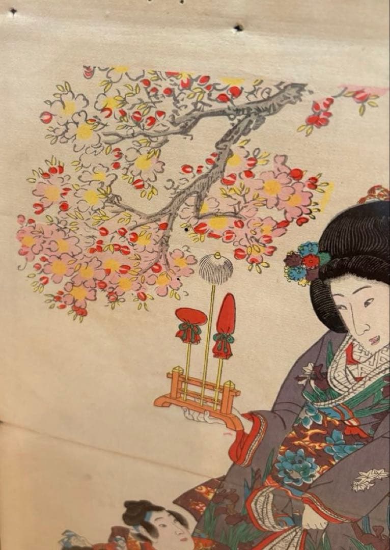 【真作】浮世絵 女性と子供