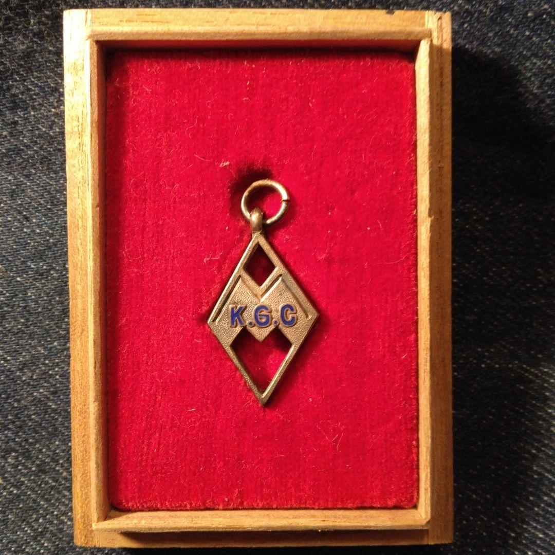 戦前、K.G.C. カレッジメダル 　トップ　ビンテージ　デッドストック　純銀