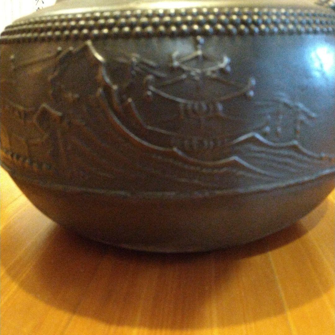 茶道具　甑口釜　八景地紋　天猫　浄心極