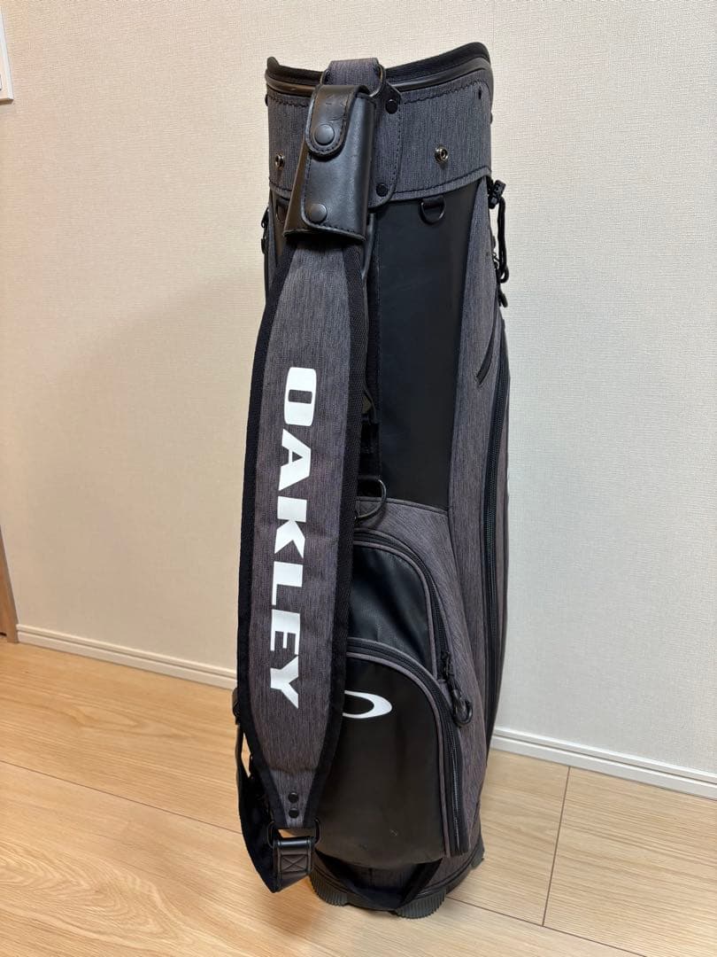 オークリーキャディバッグ9.5型 47インチ対応 ダークグレー5分割 7ポケット