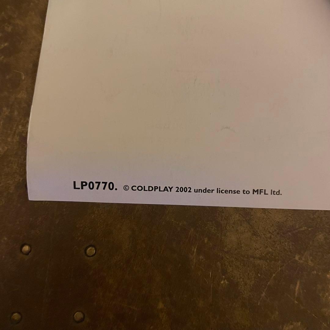 00s デッドストック cold play 大判ポスター