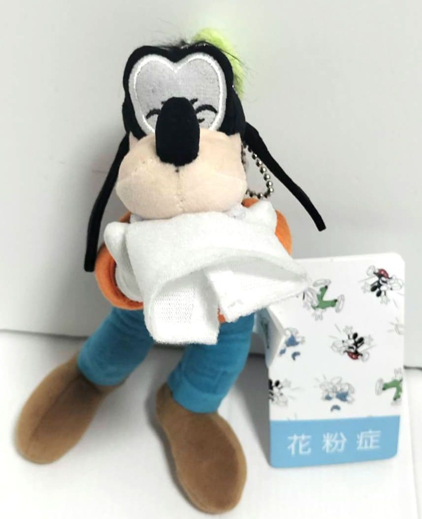 ユ*キ様 グーフィー　花粉症　ぬいぐるみバッジ　マスコット　キーチェーン　ディズ