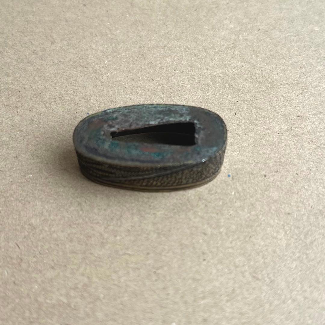 日本刀　大垣拵え　喰み出鐔　縁頭　3点