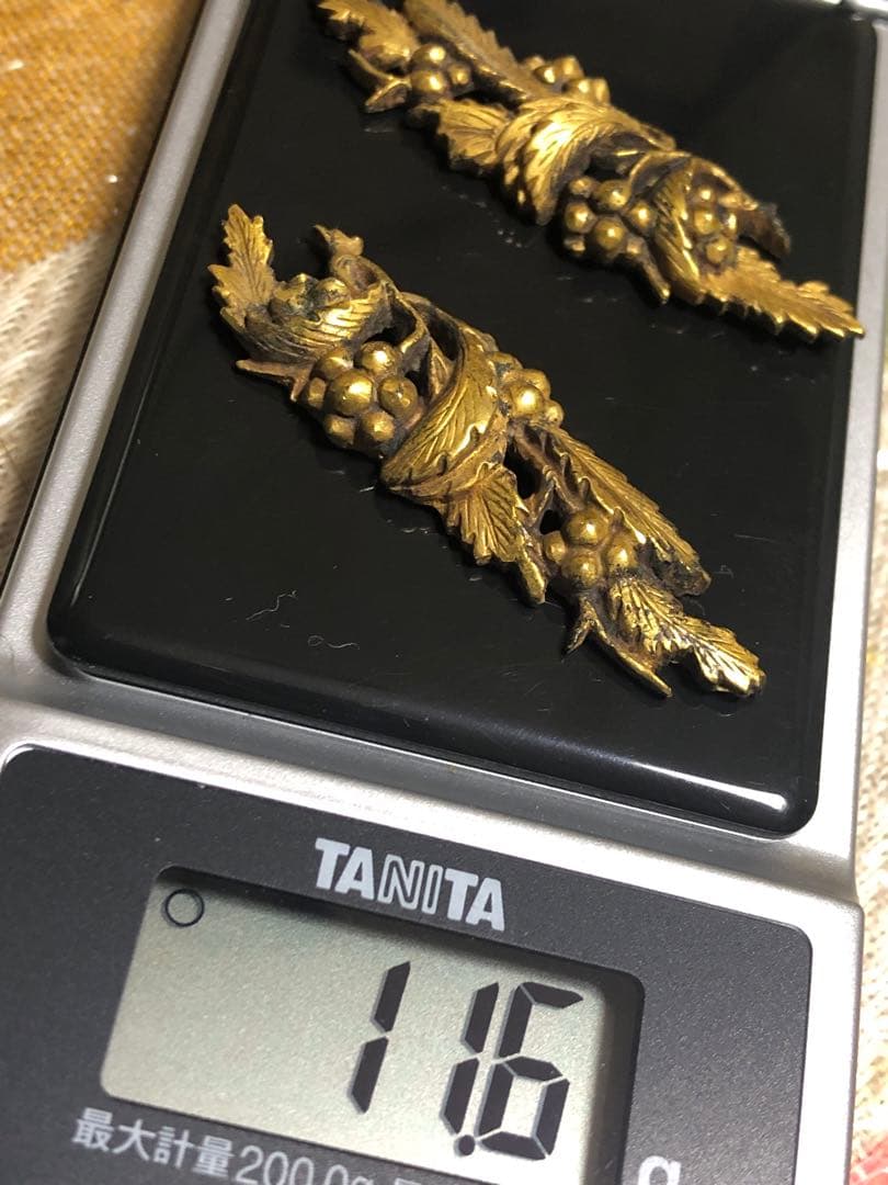 X線鑑定済 目貫 どんぐり柄