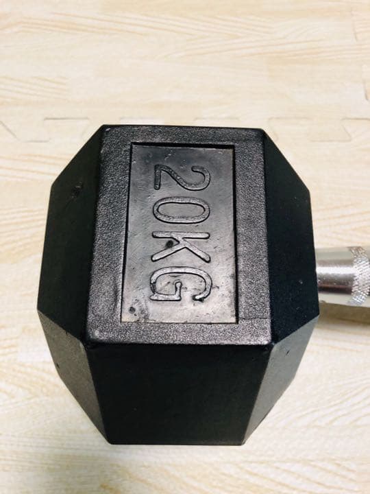 ダンベル20kg ラバー六角形