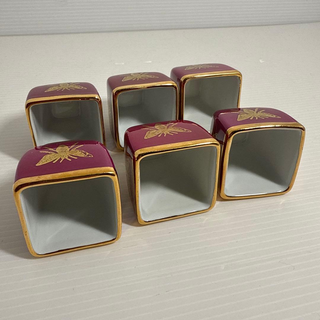 ②レア！空瓶 リモージュ 陶器ボトル ブックボトル ショットグラス 6客セット