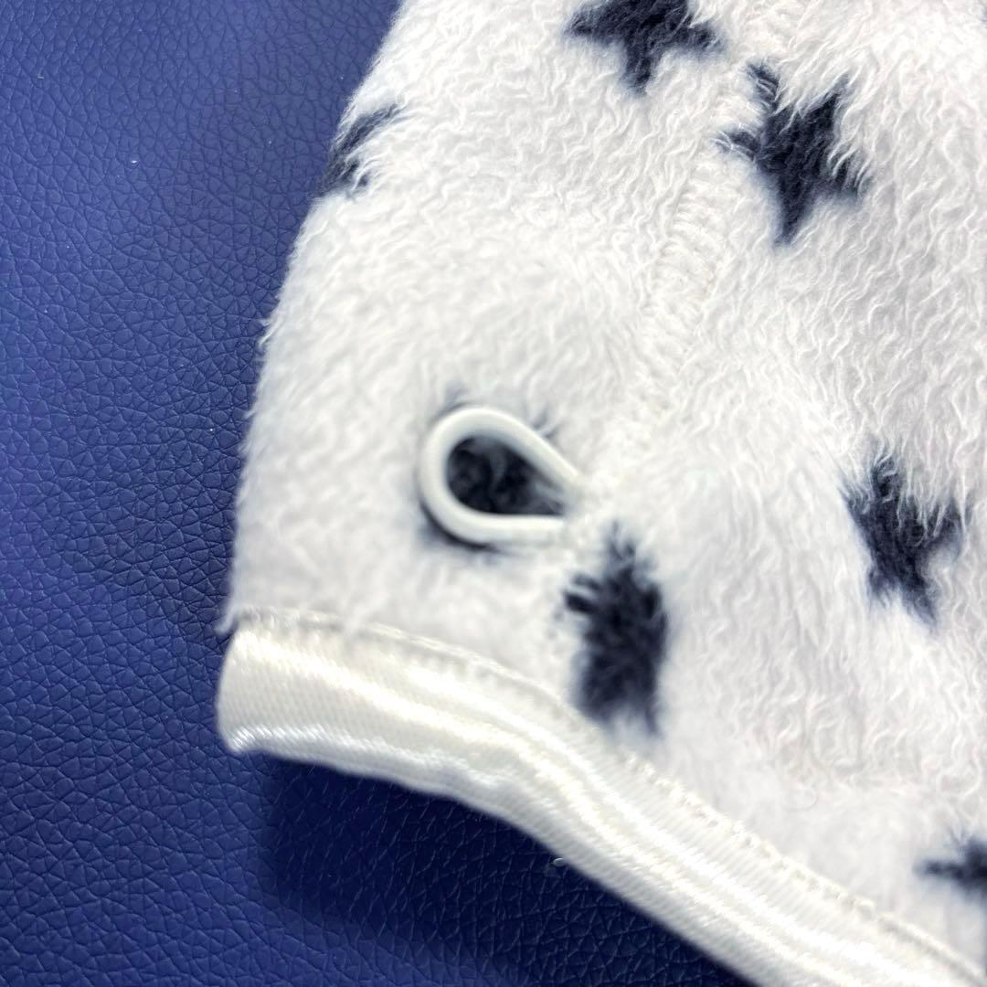 パーリーゲイツ　フリースジャケット　ボア　総柄　ホワイト　0/S ダブルジップ