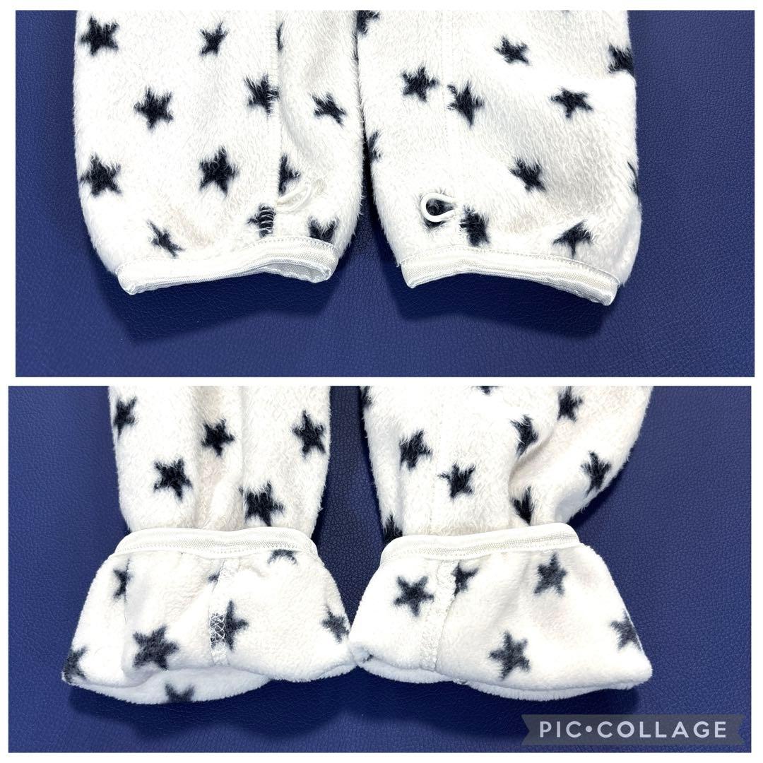 パーリーゲイツ　フリースジャケット　ボア　総柄　ホワイト　0/S ダブルジップ