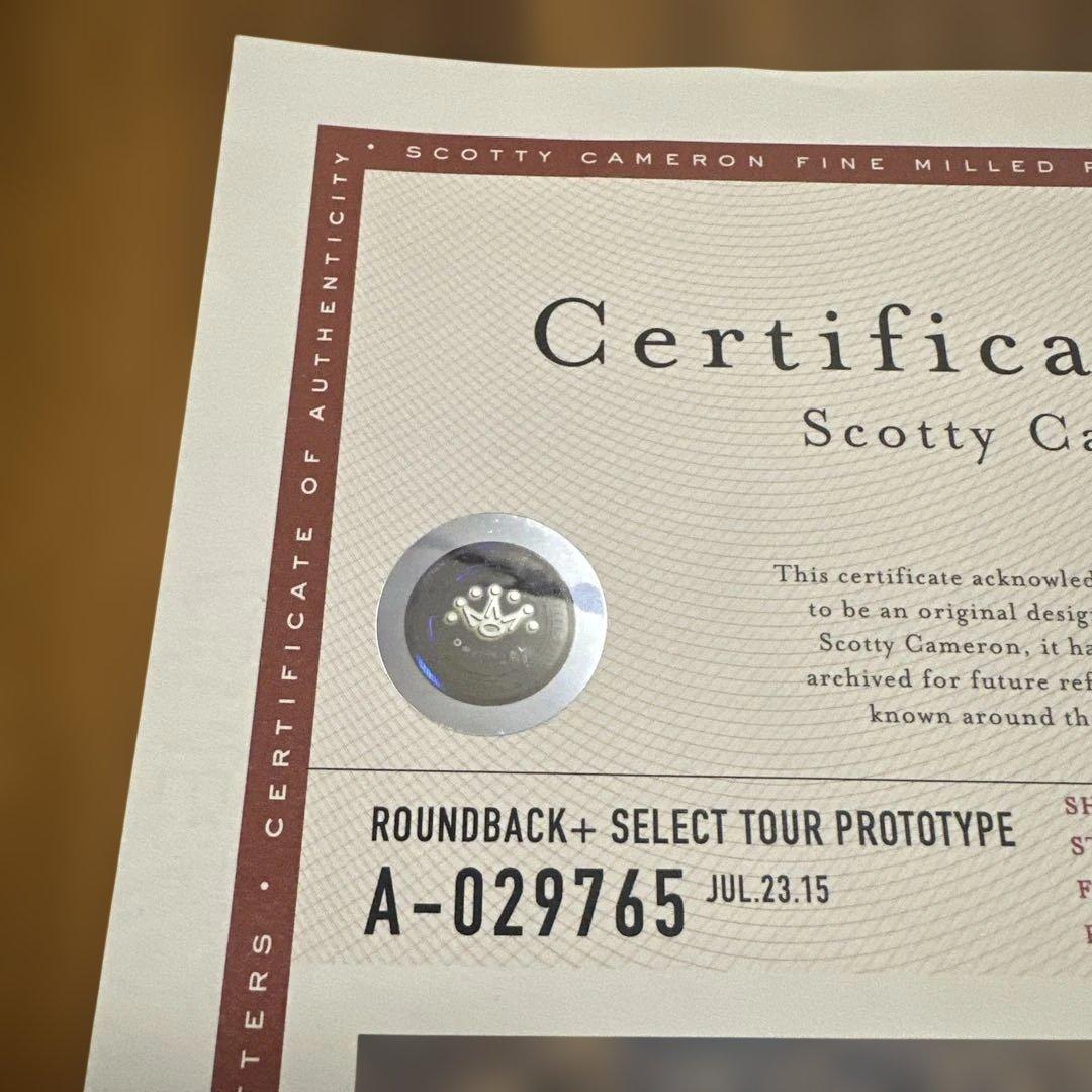SCOTTY CAMERON(スコッティキャメロン)ツアー限定支給品証明書有