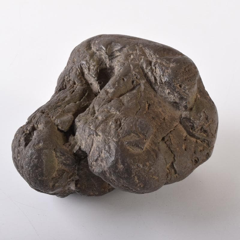 天然石　鑑賞石　太湖石　霊壁石　置物　重さ約1.2㎏　唐木台付　C　7247