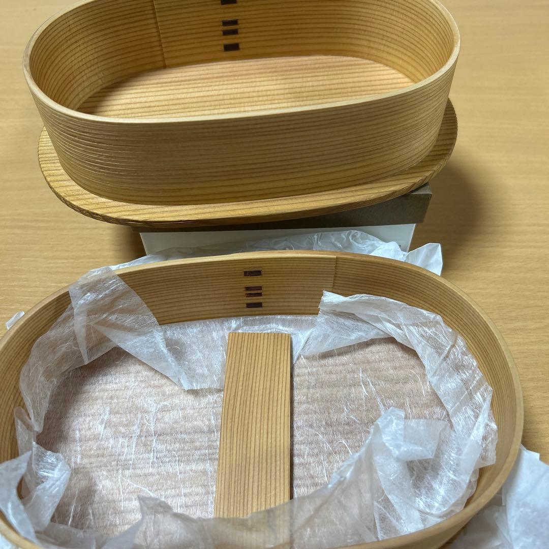 新品未使用❣️大館工芸社 秋田杉 曲げわっぱ 小判 弁当 大