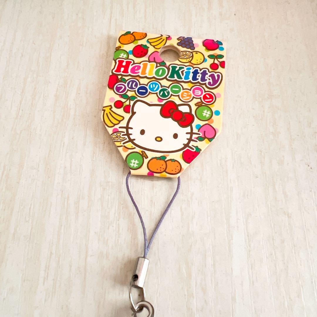 Sanrio ハローキティ フルーツバージョン　ブルーベリー ストラップ　根付け