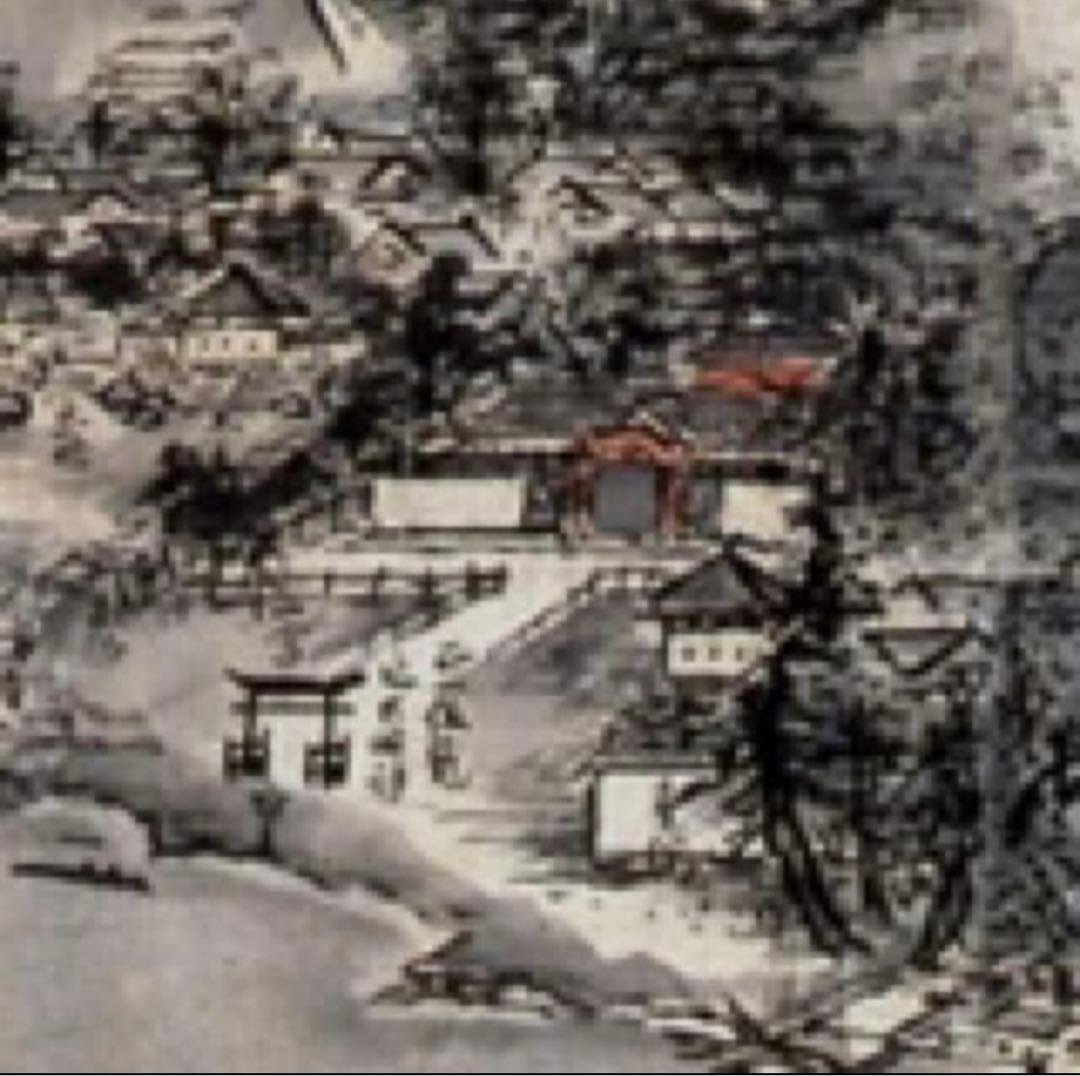 新品希少特注非売品新品雪舟国宝『天橋立図水墨画布地元伊勢籠神社ノベルティー非売品