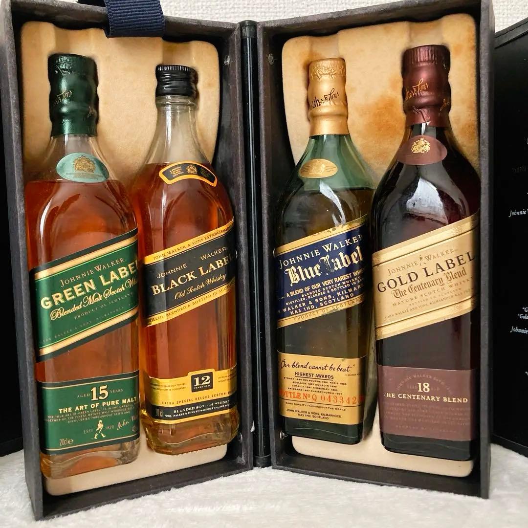 ジョニーウォーカー　ウィスキーテイスティング4本セット