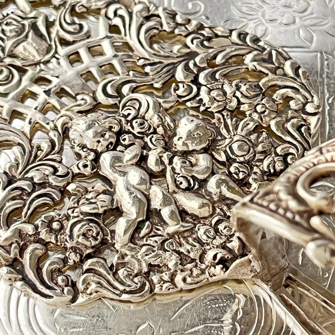 【 Bodemer】 薔薇と天童のケーキサーバー【純銀】11.5cm