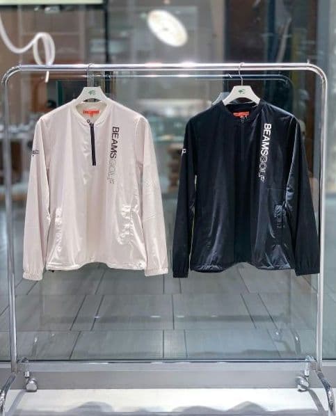 90. BEAMSGOLF ハーフジップ防風撥水ピステ