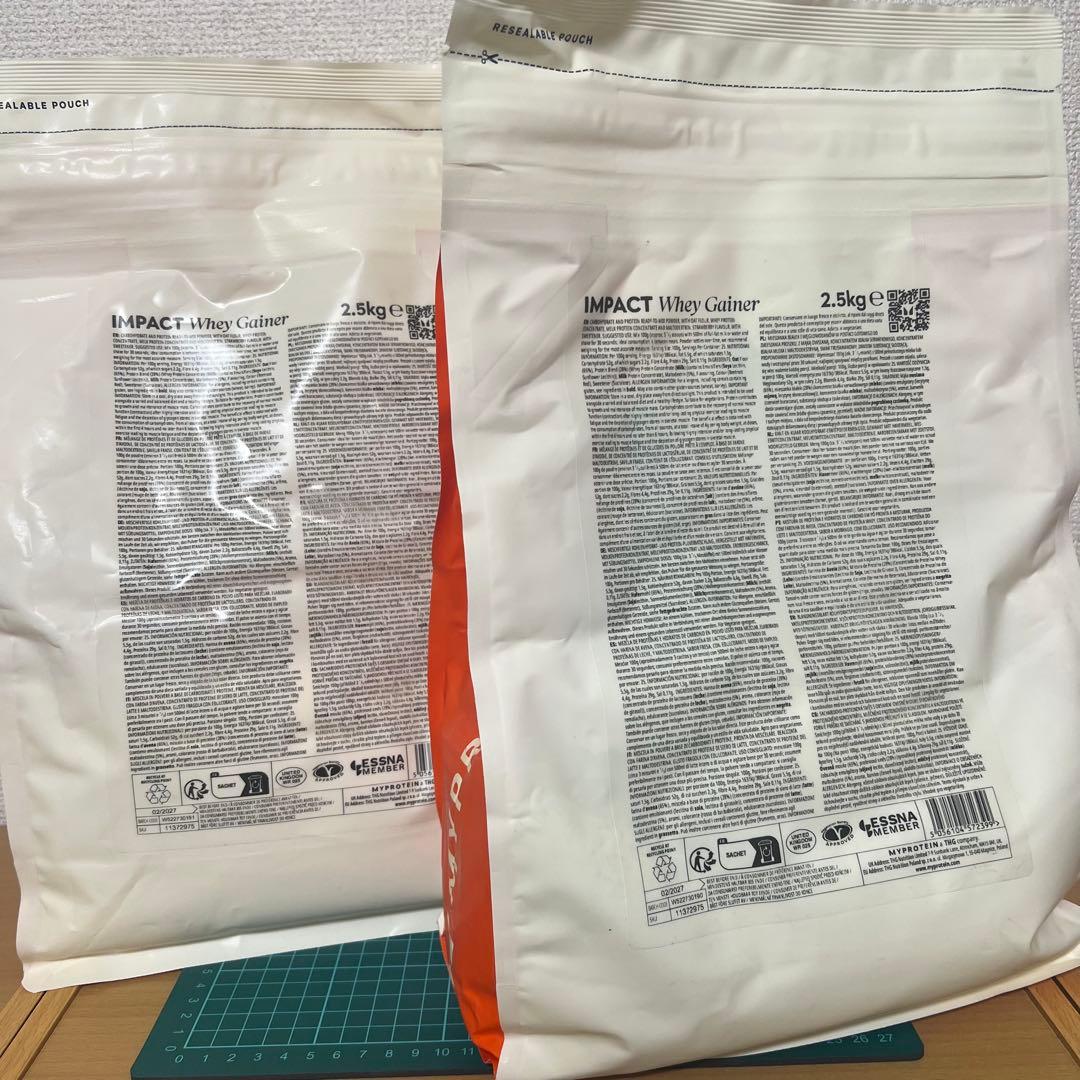 ウエイトゲイナー ストロベリー 2.5kg×2袋 専用シェイカー付き