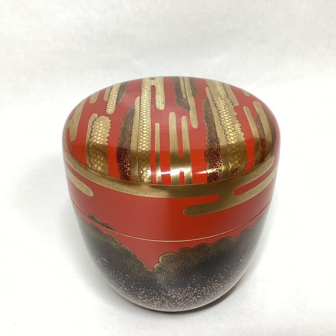 大棗 日の出かすみ 前端峰春 木箱入 茶道具 古物品