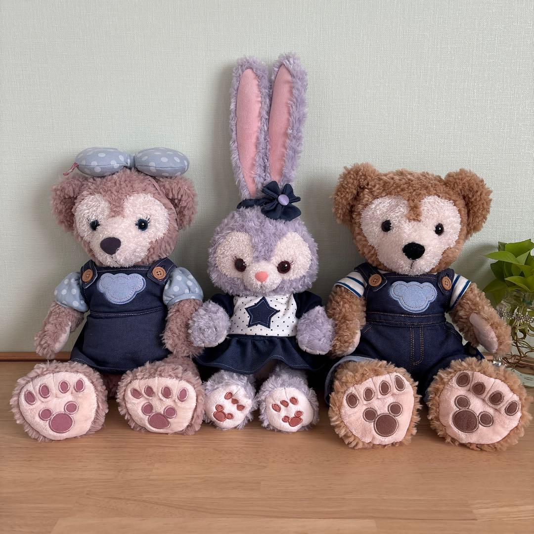 ディズニーシー ダッフィー&フレンズ ぬいぐるみ S デニムコスチューム付き